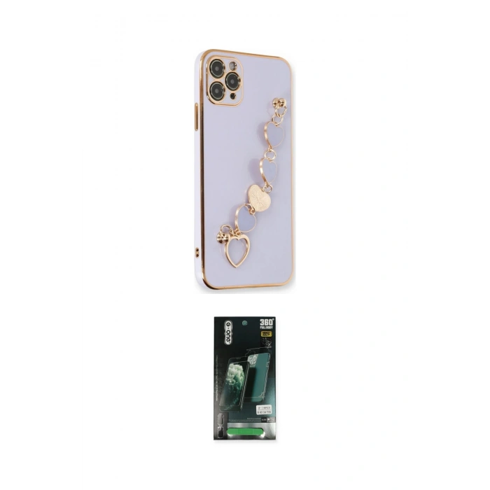 MARSİLYAN™- iPhone 11 Pro Max Kılıf Nova Işık Prime - Siyah 360 Mat Full Body Arka Koruyucu