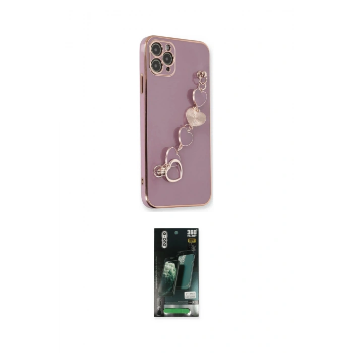 MARSİLYAN™- iPhone 11 Pro Max Kılıf Nova Işık Prime - Siyah 360 Mat Full Body Arka Koruyucu