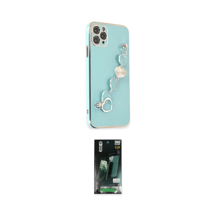 MARSİLYAN™- iPhone 11 Pro Max Kılıf Nova Işık Prime - Siyah 360 Mat Full Body Arka Koruyucu