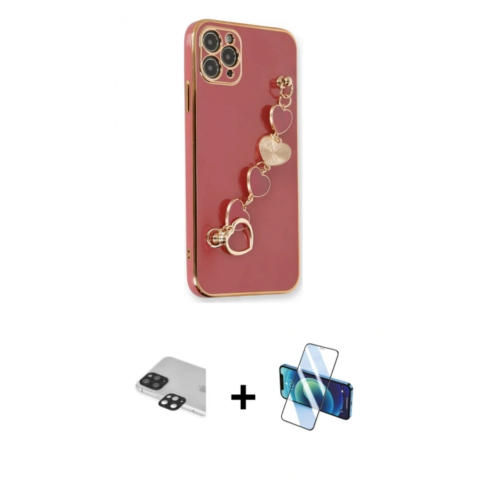 MARSİLYAN™- iPhone 11 Pro Max Kılıf Nova Işık Prime - Siyah 3D Antistatik Seramik Nano Ekran Koruyucu + Pers Alüminyum Kamera Lens - SH
