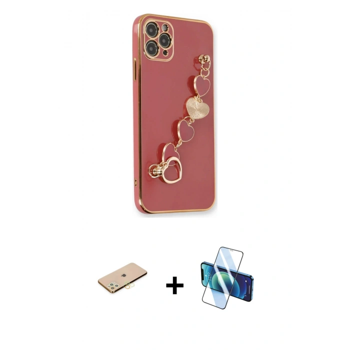 MARSİLYAN™- iPhone 11 Pro Max Kılıf Nova Işık Prime - Siyah 3D Antistatik Seramik Nano Ekran Koruyucu + Renkli Kamera Lens Koruma Cam - SI