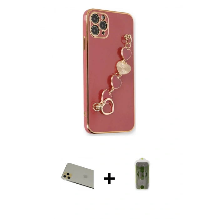 MARSİLYAN™- iPhone 11 Pro Max Kılıf Nova Işık Prime - Siyah Joko Magic 5D Hayalet Cam + Rainbow Kamera Lens Koruma Cam - GD