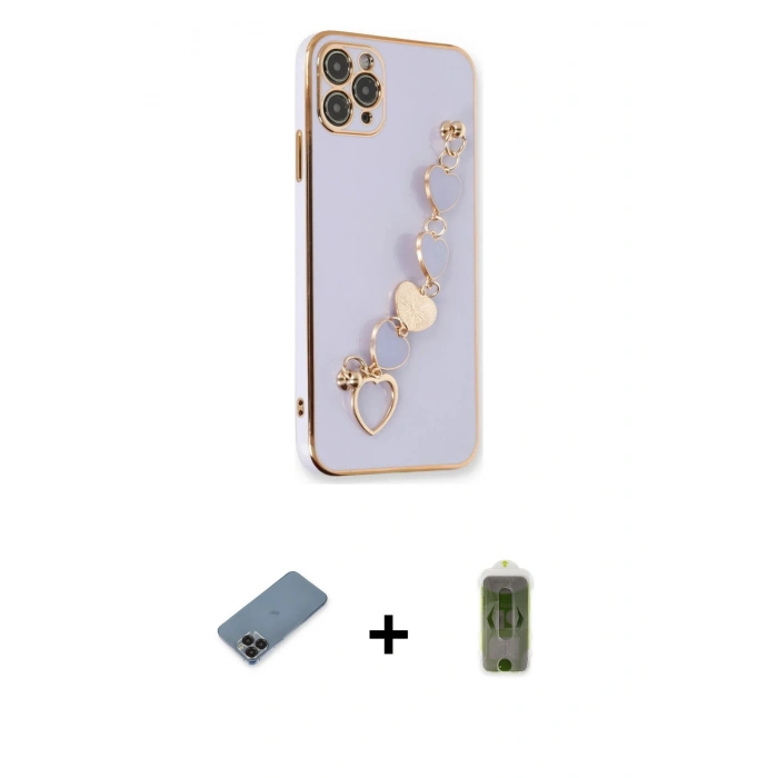 MARSİLYAN™- iPhone 11 Pro Max Kılıf Nova Işık Prime - Siyah Joko Magic 5D Hayalet Cam + Metal Kamera Lens Koruma Cam - SH