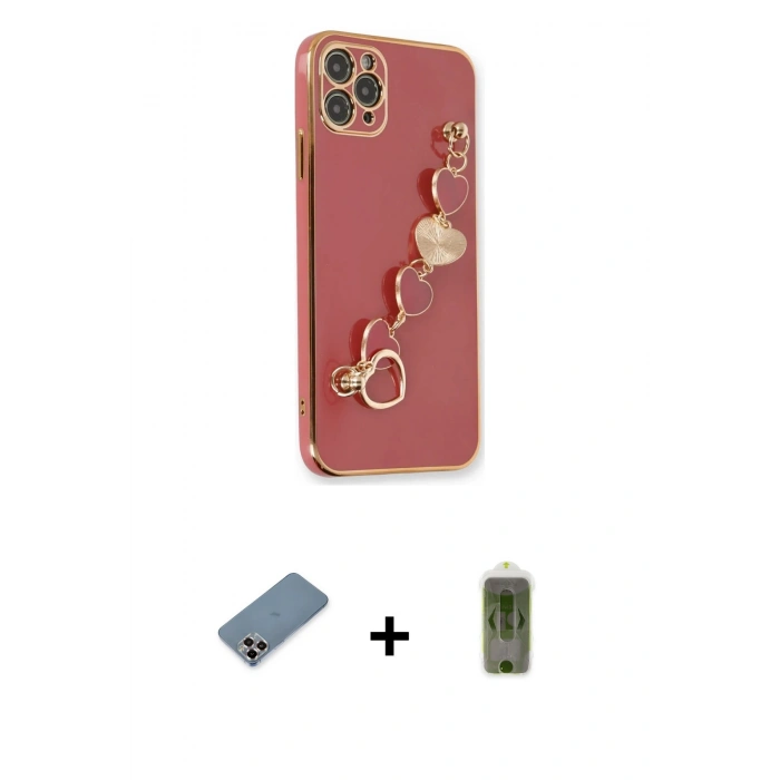 MARSİLYAN™- iPhone 11 Pro Max Kılıf Nova Işık Prime - Siyah Joko Magic 5D Hayalet Cam + Metal Kamera Lens Koruma Cam - MR