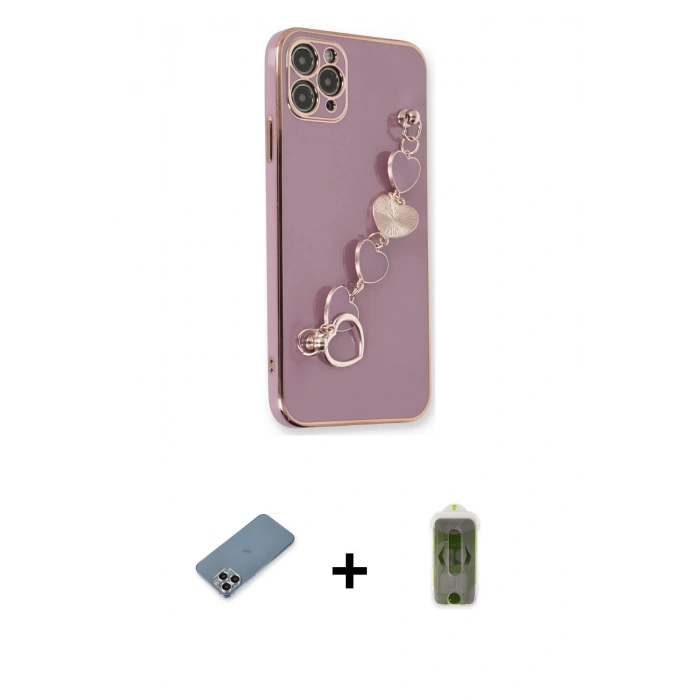 MARSİLYAN™- iPhone 11 Pro Max Kılıf Nova Işık Prime - Siyah Joko Magic 5D Hayalet Cam + Metal Kamera Lens Koruma Cam - GS