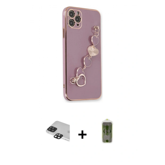 MARSİLYAN™- iPhone 11 Pro Max Kılıf Nova Işık Prime - Siyah Joko Magic 5D Hayalet Cam + Pers Alüminyum Kamera Lens - SH