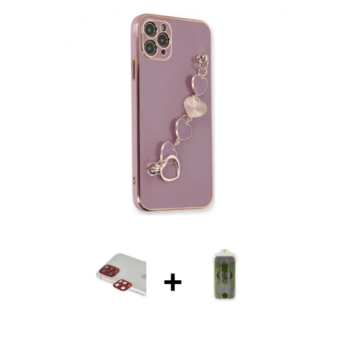 MARSİLYAN™- iPhone 11 Pro Max Kılıf Nova Işık Prime - Siyah Joko Magic 5D Hayalet Cam + Pers Alüminyum Kamera Lens - KI