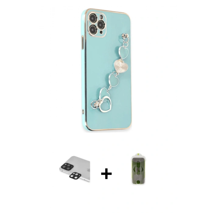 MARSİLYAN™- iPhone 11 Pro Max Kılıf Nova Işık Prime - Siyah Joko Magic 5D Hayalet Cam + Pers Alüminyum Kamera Lens - SH