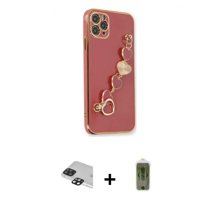MARSİLYAN™- iPhone 11 Pro Max Kılıf Nova Işık Prime - Siyah Joko Magic 5D Hayalet Cam + Pers Alüminyum Kamera Lens - SH