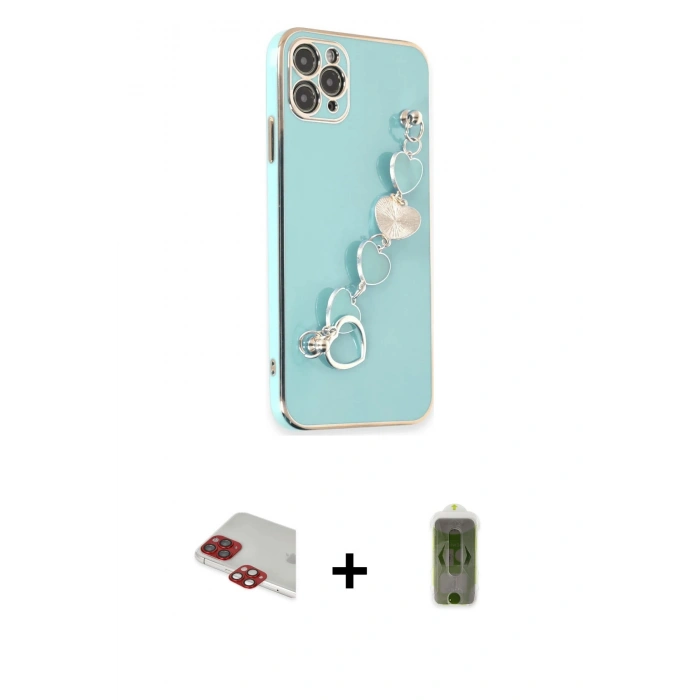 MARSİLYAN™- iPhone 11 Pro Max Kılıf Nova Işık Prime - Siyah Joko Magic 5D Hayalet Cam + Pers Alüminyum Kamera Lens - KI