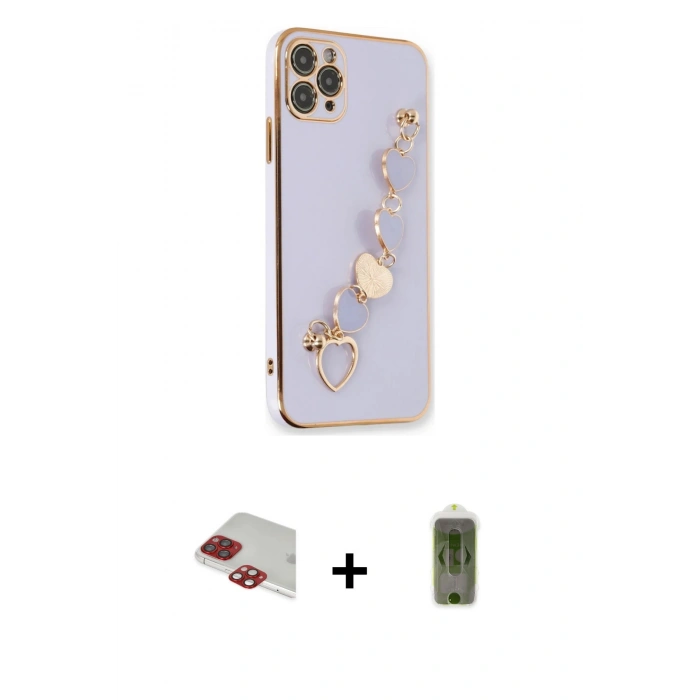 MARSİLYAN™- iPhone 11 Pro Max Kılıf Nova Işık Prime - Siyah Joko Magic 5D Hayalet Cam + Pers Alüminyum Kamera Lens - KI