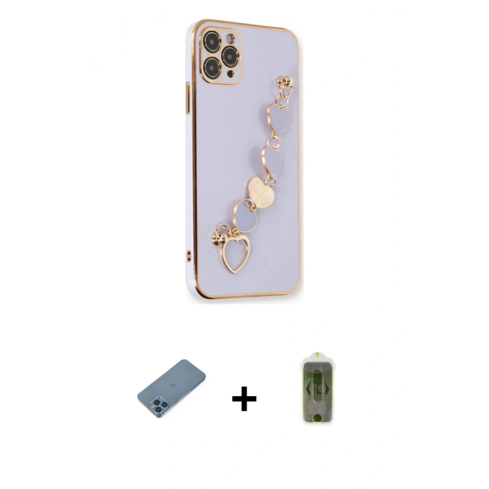 MARSİLYAN™- iPhone 11 Pro Max Kılıf Nova Işık Prime - Siyah Joko Magic 5D Hayalet Cam + Shine Kamera Lens Koruma Cam - MI