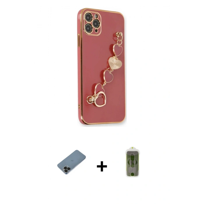 MARSİLYAN™- iPhone 11 Pro Max Kılıf Nova Işık Prime - Siyah Joko Magic 5D Hayalet Cam + Shine Kamera Lens Koruma Cam - SH