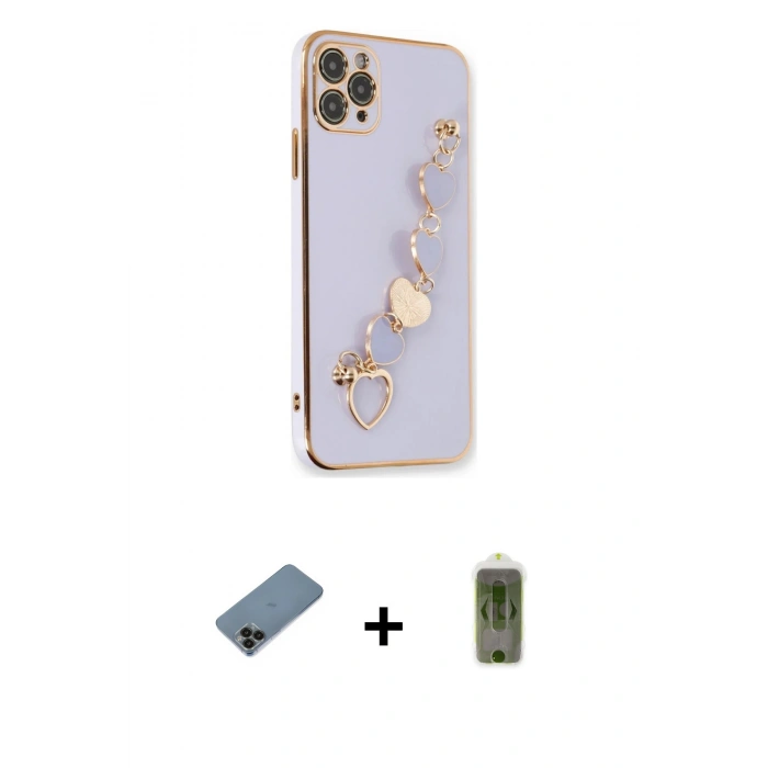 MARSİLYAN™- iPhone 11 Pro Max Kılıf Nova Işık Prime - Siyah Joko Magic 5D Hayalet Cam + Shine Kamera Lens Koruma Cam - SH