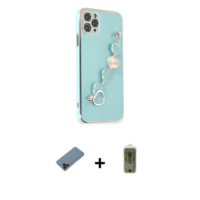 MARSİLYAN™- iPhone 11 Pro Max Kılıf Nova Işık Prime - Siyah Joko Magic 5D Hayalet Cam + Shine Kamera Lens Koruma Cam - SH