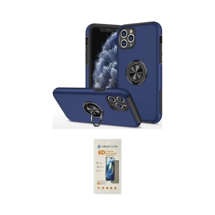 MARSİLYAN™- iPhone 11 Pro Max Kılıf Odak Form Prime - Siyah 6D Mat Seramik Hayalet Nano Ekran Koruyucu