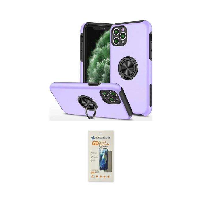 MARSİLYAN™- iPhone 11 Pro Max Kılıf Odak Form Prime - Siyah 6D Mat Seramik Hayalet Nano Ekran Koruyucu