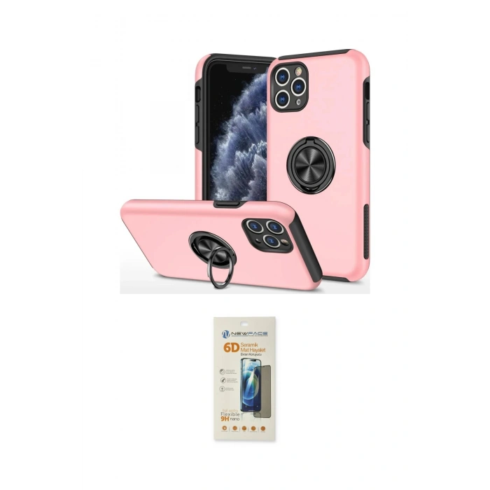 MARSİLYAN™- iPhone 11 Pro Max Kılıf Odak Form Prime - Siyah 6D Mat Seramik Hayalet Nano Ekran Koruyucu
