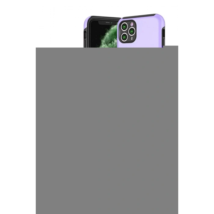 MARSİLYAN™- iPhone 11 Pro Max Kılıf Odak Form Prime - Siyah Seramik Nano Ekran Koruyucu + Metal Kamera Lens Koruma Cam - GD