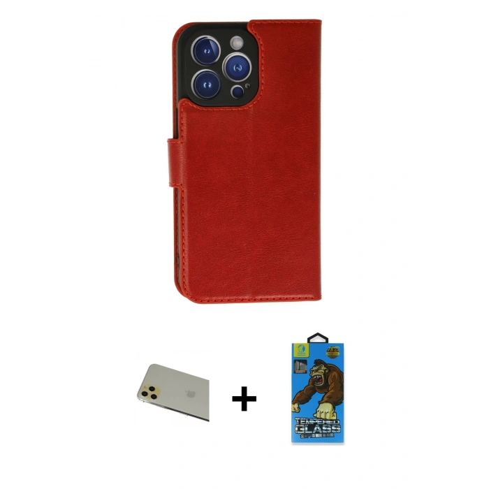 MARSİLYAN™- iPhone 11 Pro Max Kılıf Siluet Işık Serisi - Siyah 18D Cam Ekran Koruyucu + Rainbow Kamera Lens Koruma Cam - GD