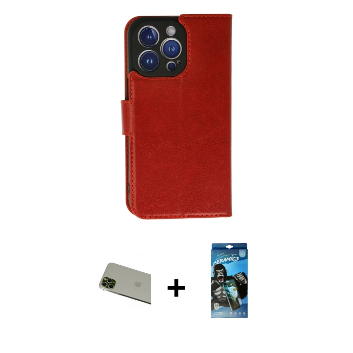 MARSİLYAN™- iPhone 11 Pro Max Kılıf Siluet Işık Serisi - Siyah 34D Izgaralı Cam + Rainbow Kamera Lens Koruma Cam - YL