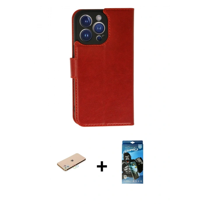 MARSİLYAN™- iPhone 11 Pro Max Kılıf Siluet Işık Serisi - Siyah 34D Izgaralı Cam + Renkli Kamera Lens Koruma Cam - MI