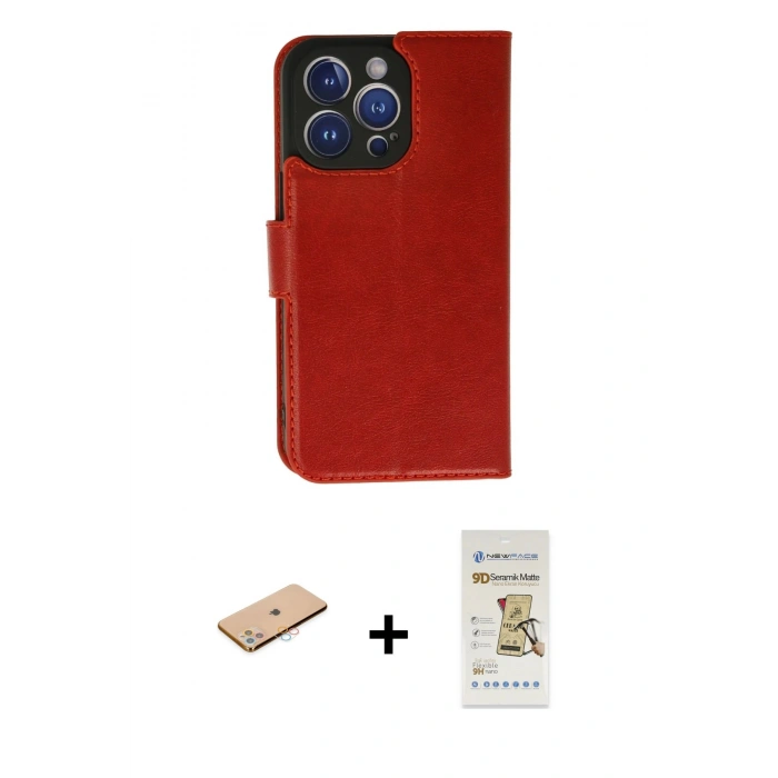 MARSİLYAN™- iPhone 11 Pro Max Kılıf Siluet Işık Serisi - Siyah Mat Seramik Nano Ekran Koruyucu + Pembe Renkli Kamera Lens Koruma Cam
