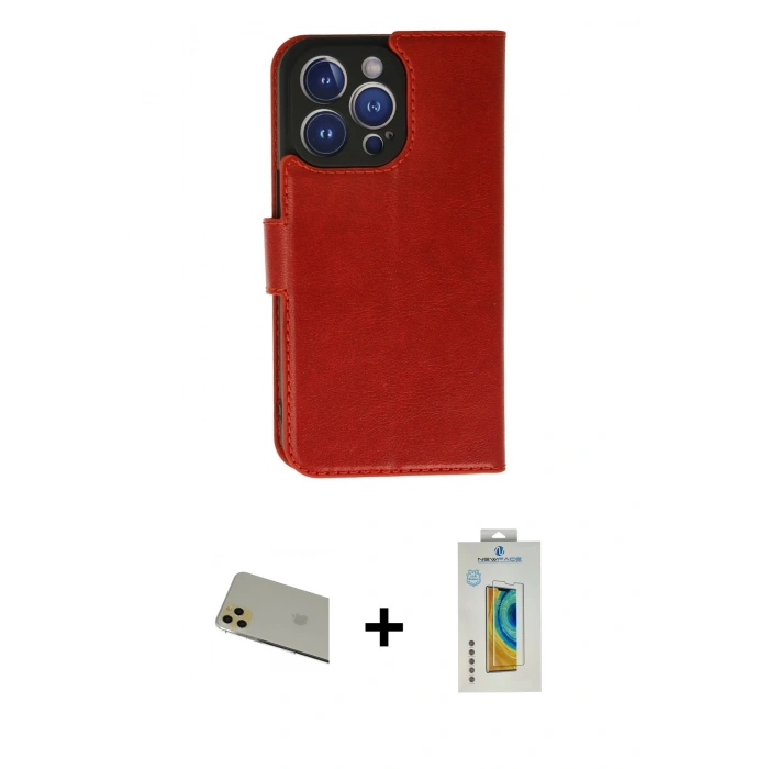 MARSİLYAN™- iPhone 11 Pro Max Kılıf Siluet Işık Serisi - Siyah Polymer Nano Ekran Koruyucu + Rainbow Kamera Lens Koruma Cam - GD