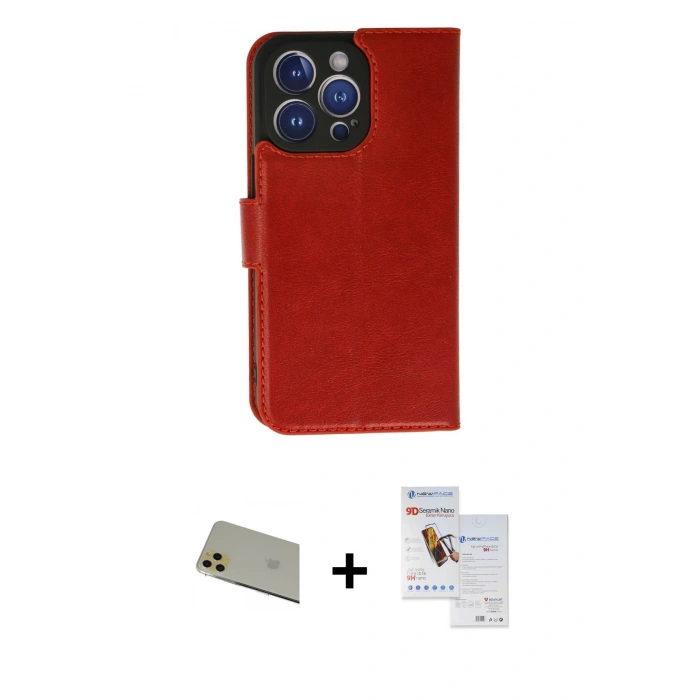 MARSİLYAN™- iPhone 11 Pro Max Kılıf Siluet Işık Serisi - Siyah Seramik Nano Ekran Koruyucu + Rainbow Kamera Lens Koruma Cam - GD