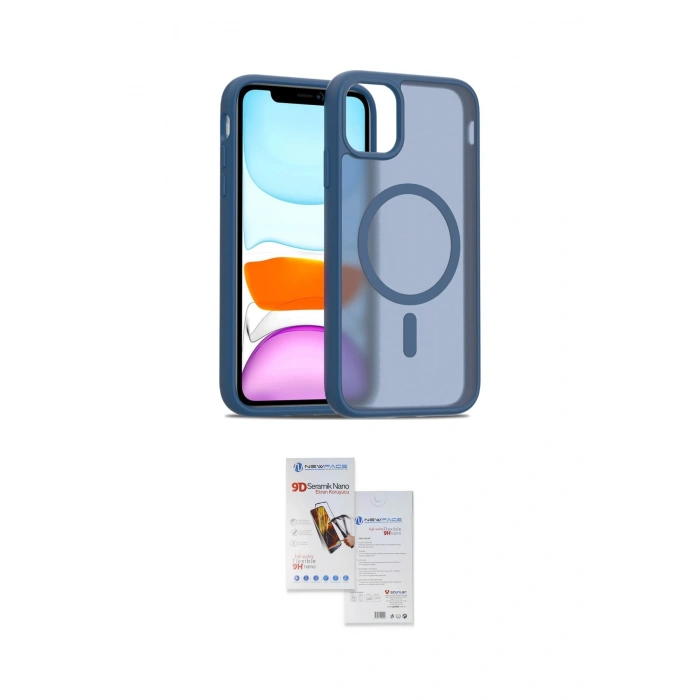 MARSİLYAN™- iPhone 11 Pro Max Kılıf Siluet Minimal Prime - Siyah Seramik Nano Ekran Koruyucu