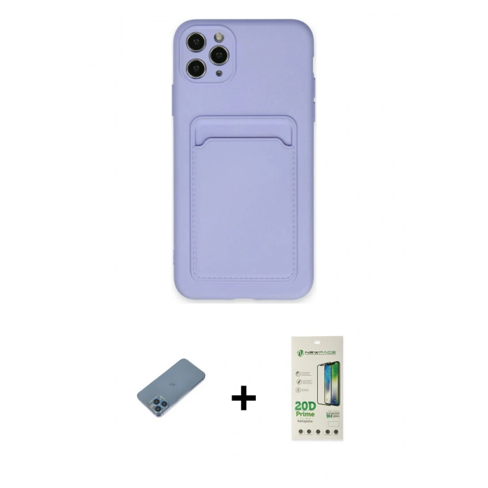 MARSİLYAN™- iPhone 11 Pro Max Kılıf Vadi Çizgi Prime - Siyah 20D Premium Cam Ekran Koruyucu + Shine Kamera Lens Koruma Cam - MI