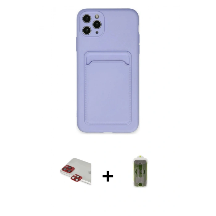 MARSİLYAN™- iPhone 11 Pro Max Kılıf Vadi Çizgi Prime - Siyah Joko Magic 5D Hayalet Cam + Pers Alüminyum Kamera Lens - KI