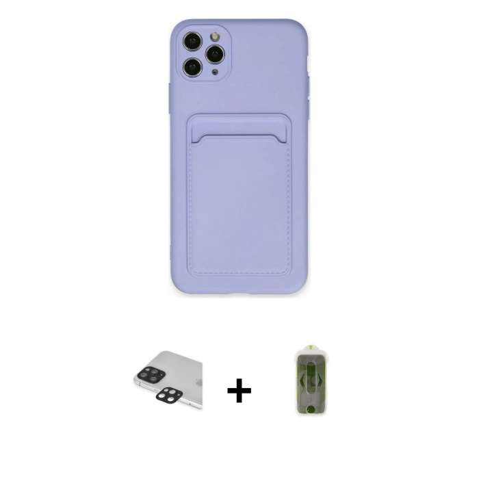 MARSİLYAN™- iPhone 11 Pro Max Kılıf Vadi Çizgi Prime - Siyah Joko Magic 5D Hayalet Cam + Pers Alüminyum Kamera Lens - SH