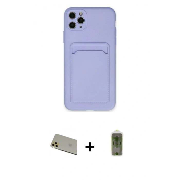 MARSİLYAN™- iPhone 11 Pro Max Kılıf Vadi Çizgi Prime - Siyah Joko Magic 5D Hayalet Cam + Rainbow Kamera Lens Koruma Cam - GD