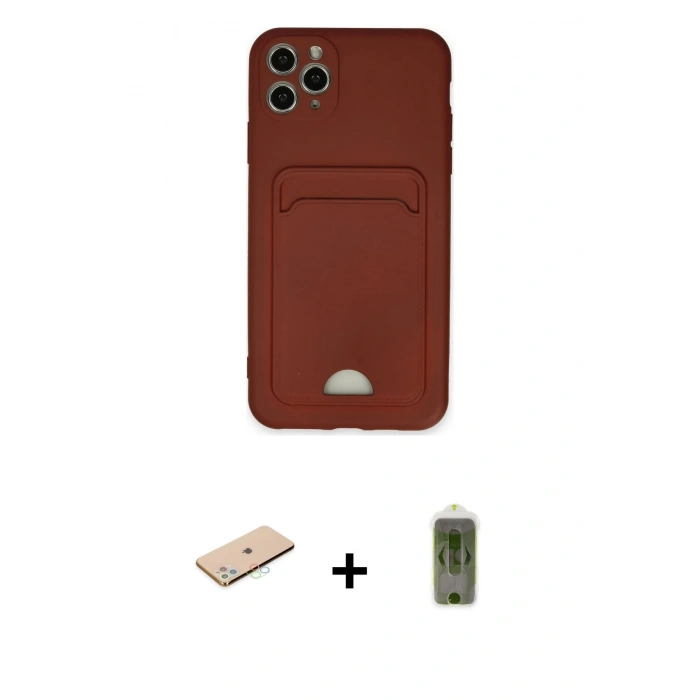 MARSİLYAN™- iPhone 11 Pro Max Kılıf Vadi Çizgi Prime - Siyah Joko Magic 5D Hayalet Cam + Renkli Kamera Lens Koruma Cam - MI