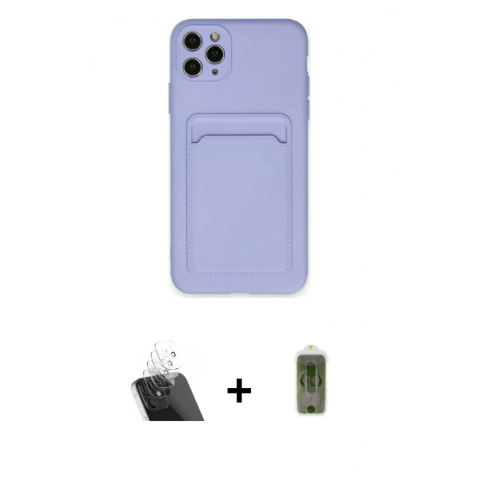 MARSİLYAN™- iPhone 11 Pro Max Kılıf Vadi Çizgi Prime - Siyah Joko Magic 5D Hayalet Cam + Kamera Lens Koruma Cam - SF