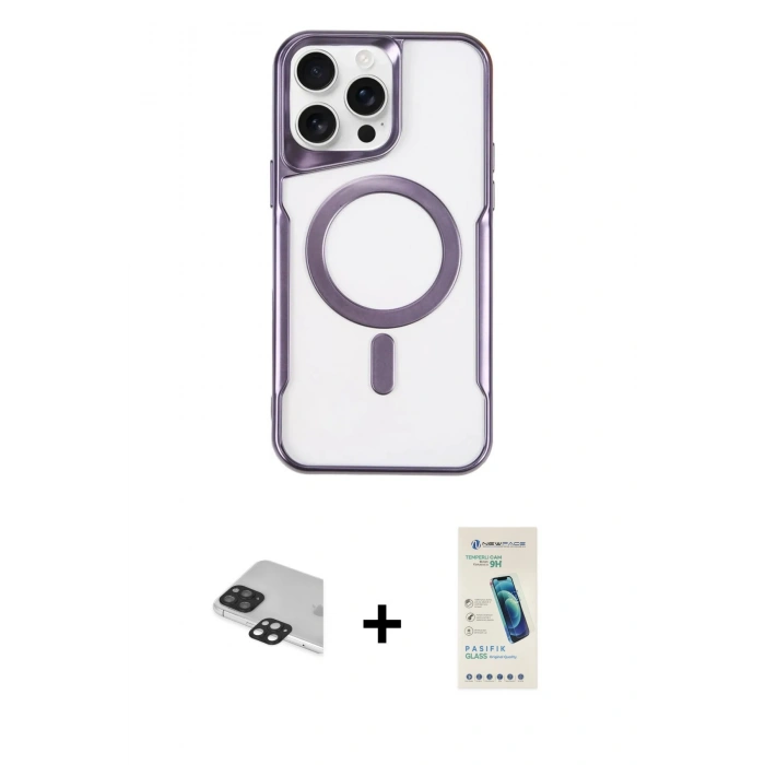 MARSİLYAN™- iPhone 11 Pro Max Kılıf Yadigar Klasik Özel Seri - Şeffaf Pasifik Cam Ekran Koruyucu + Pers Alüminyum Kamera Lens - SH