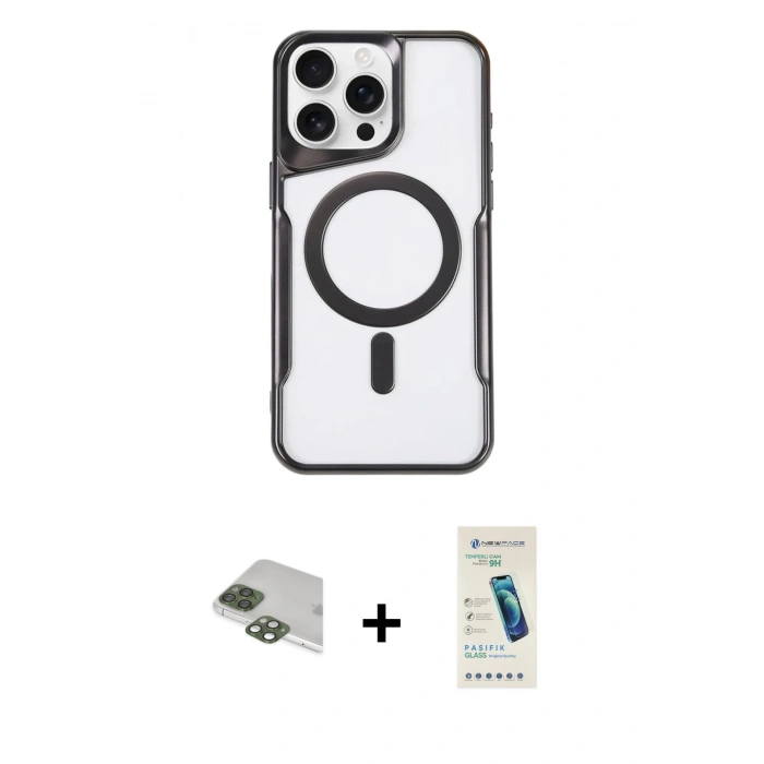 MARSİLYAN™- iPhone 11 Pro Max Kılıf Yadigar Klasik Özel Seri - Şeffaf Pasifik Cam Ekran Koruyucu + Pers Alüminyum Kamera Lens - YL