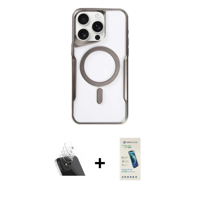 MARSİLYAN™- iPhone 11 Pro Max Kılıf Yadigar Klasik Özel Seri - Şeffaf Pasifik Cam Ekran Koruyucu + Kamera Lens Koruma Cam - SF