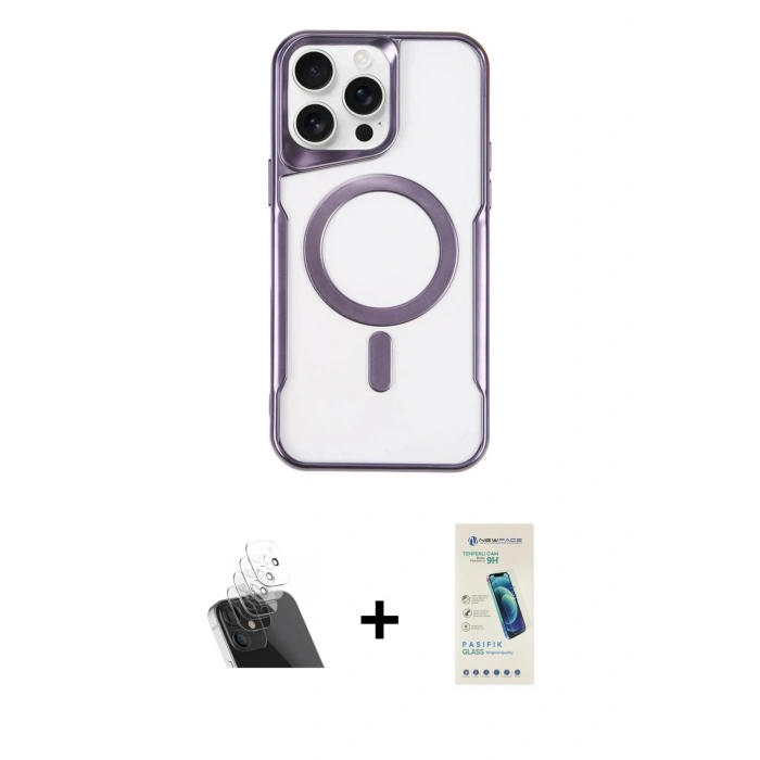MARSİLYAN™- iPhone 11 Pro Max Kılıf Yadigar Klasik Özel Seri - Şeffaf Pasifik Cam Ekran Koruyucu + Kamera Lens Koruma Cam - SF