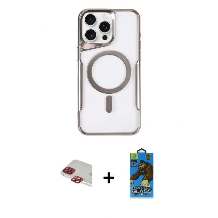 MARSİLYAN™- iPhone 11 Pro Max Kılıf Yadigar Klasik Özel Seri - Siyah 18D Cam Ekran Koruyucu + Pers Alüminyum Kamera Lens - KI