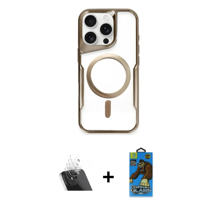 MARSİLYAN™- iPhone 11 Pro Max Kılıf Yadigar Klasik Özel Seri - Siyah 18D Cam Ekran Koruyucu + Kamera Lens Koruma Cam - SF