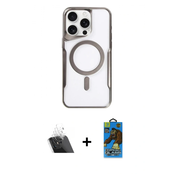 MARSİLYAN™- iPhone 11 Pro Max Kılıf Yadigar Klasik Özel Seri - Siyah 18D Cam Ekran Koruyucu + Kamera Lens Koruma Cam - SF