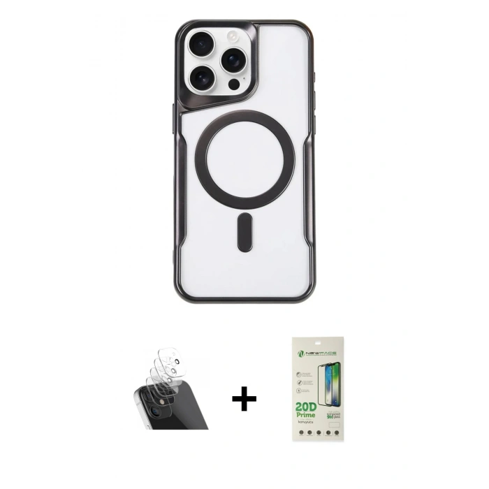 MARSİLYAN™- iPhone 11 Pro Max Kılıf Yadigar Klasik Özel Seri - Siyah 20D Premium Cam Ekran Koruyucu + Kamera Lens Koruma Cam - SF