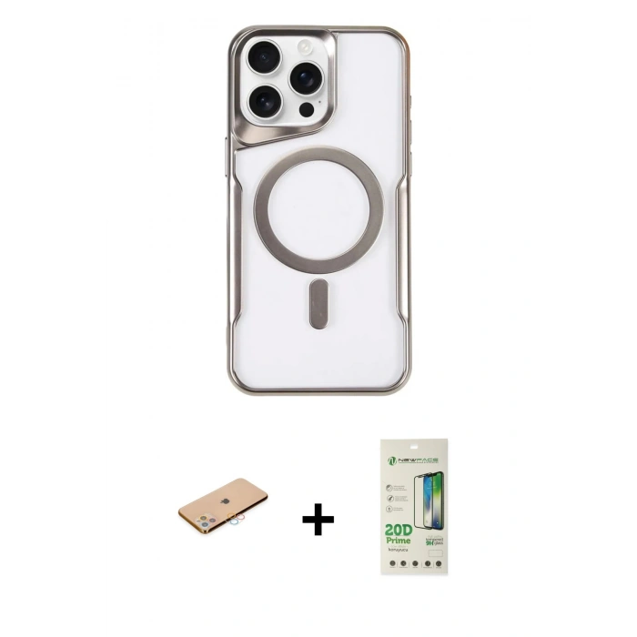 MARSİLYAN™- iPhone 11 Pro Max Kılıf Yadigar Klasik Özel Seri - Siyah 20D Premium Cam Ekran Koruyucu + Renkli Kamera Lens Koruma Cam - PE