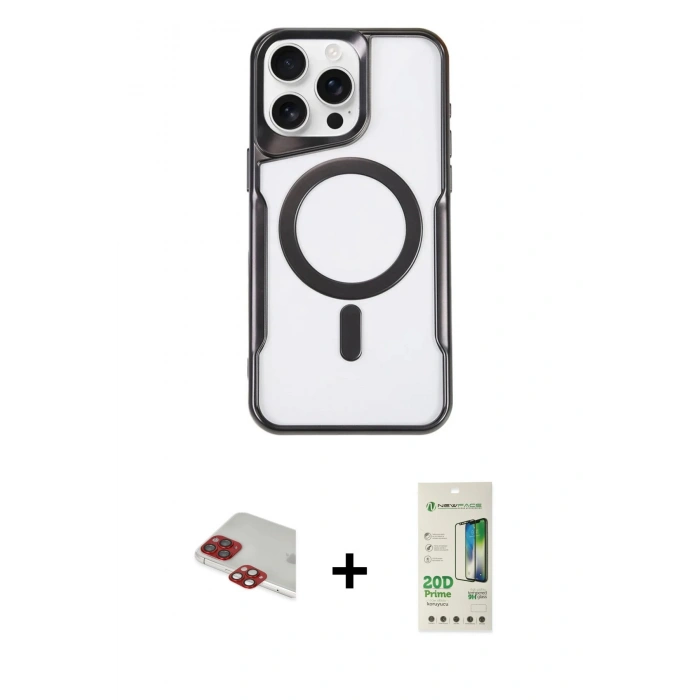 MARSİLYAN™- iPhone 11 Pro Max Kılıf Yadigar Klasik Özel Seri - Siyah 20D Premium Cam Ekran Koruyucu + Pers Alüminyum Kamera Lens - KI