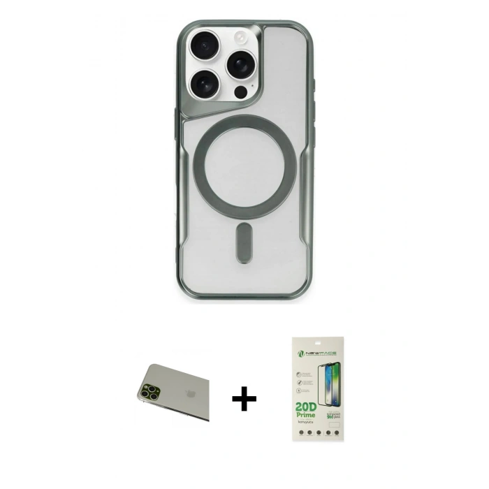 MARSİLYAN™- iPhone 11 Pro Max Kılıf Yadigar Klasik Özel Seri - Siyah 20D Premium Cam Ekran Koruyucu + Rainbow Kamera Lens Koruma Cam - YL