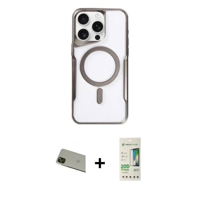 MARSİLYAN™- iPhone 11 Pro Max Kılıf Yadigar Klasik Özel Seri - Siyah 20D Premium Cam Ekran Koruyucu + Rainbow Kamera Lens Koruma Cam - YL