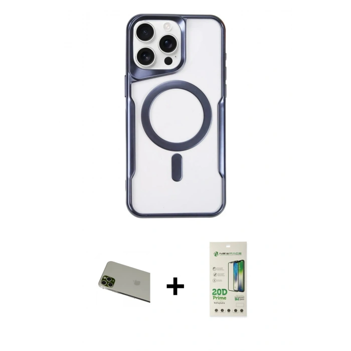 MARSİLYAN™- iPhone 11 Pro Max Kılıf Yadigar Klasik Özel Seri - Siyah 20D Premium Cam Ekran Koruyucu + Rainbow Kamera Lens Koruma Cam - YL