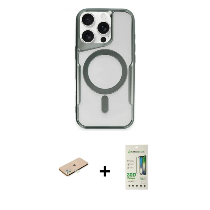 MARSİLYAN™- iPhone 11 Pro Max Kılıf Yadigar Klasik Özel Seri - Siyah 20D Premium Cam Ekran Koruyucu + Renkli Kamera Lens Koruma Cam - YL